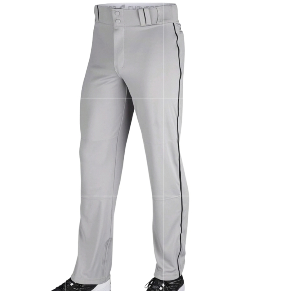 Champro Adult Triple Crown Open Bottom Grey Baseball Athletic Pants Size Large‎